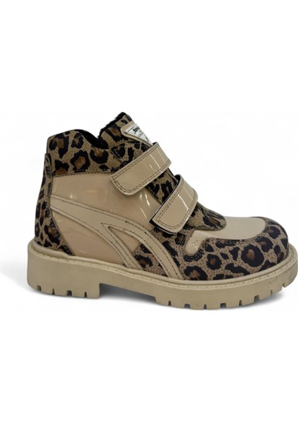 Leopar Desenli Hakiki Deri Ortopedik Kız Bot fiyatları