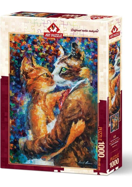 Puzzle Aşık Kedilerin Dansı 1000 Parça Puzzle