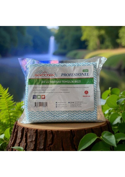 Softtex Profesyonel Süper Emici Hassas Büyük Boy 36X40CM Temizlik Bezi 24'lü
