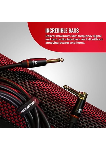 Prolink Monster Bass® Instrument Cable - Right Angle To Straight | 6.4mt fırsatları