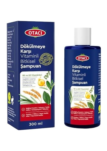 Otacı Dökülmeye Karşı Vitaminli Bitkisel Şampuan