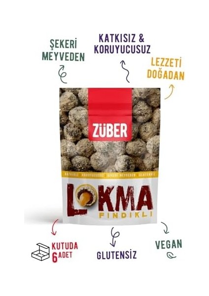Züber Lokma Fındık 96G x 12 Adet