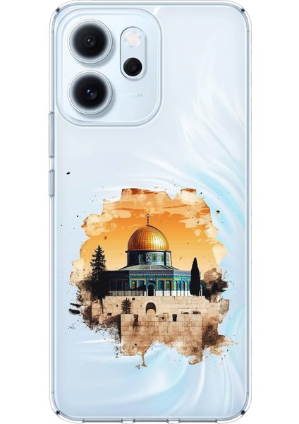 Oppo Reno 14F Uyumlu Mescid-I Aksa Tasarımlı Baskılı Silikon Kılıf