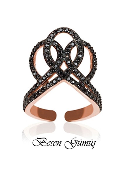 Gümüş Üçlü Damla Kadın Yüzük