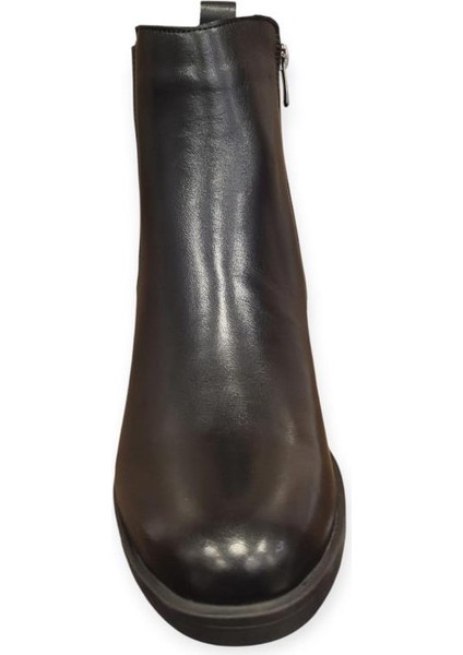 25021503K Topuklu Klasik Deri Kadın Bot indirimleri