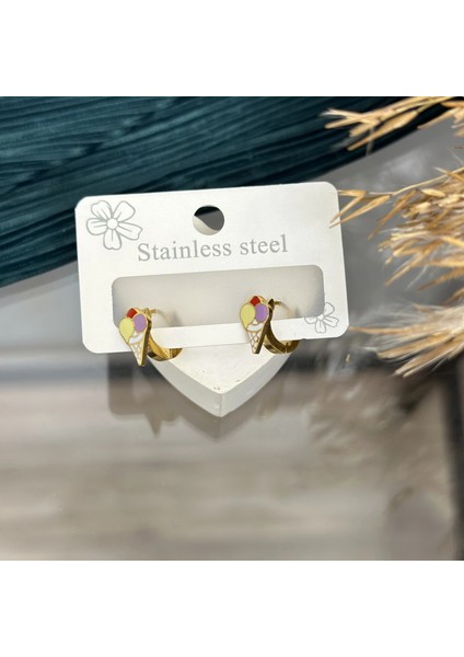 Dondurmalı Çelik Çocuk Küpesi fiyatları