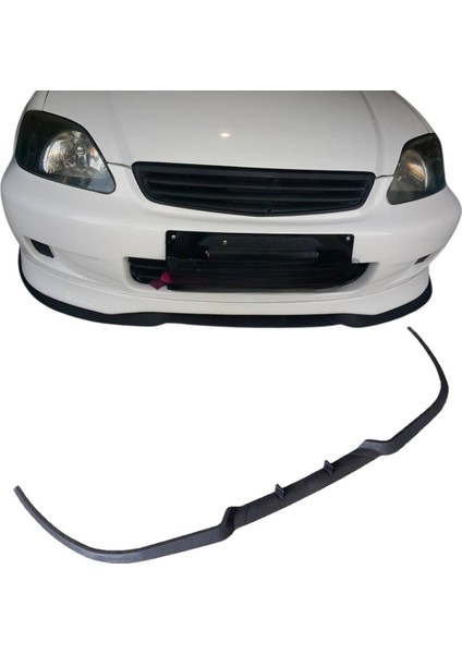 Honda Civic Ies Es Uyumlu Evrensel Universal 3 Parça Cupra Kupra Ön Ek Tampon Dili Lip Esnek Karlık
