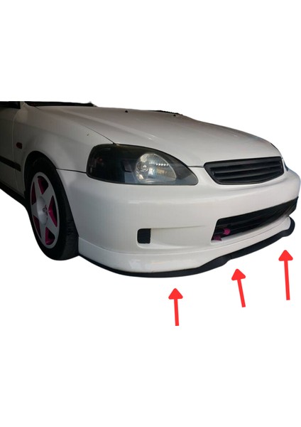 Honda Civic Ies Es Uyumlu Evrensel Universal 3 Parça Cupra Kupra Ön Ek Tampon Dili Lip Esnek Karlık fırsatları