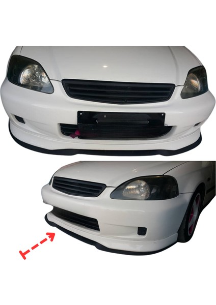 Honda Civic Ies Es Uyumlu Evrensel Universal 3 Parça Cupra Kupra Ön Ek Tampon Dili Lip Esnek Karlık indirimleri