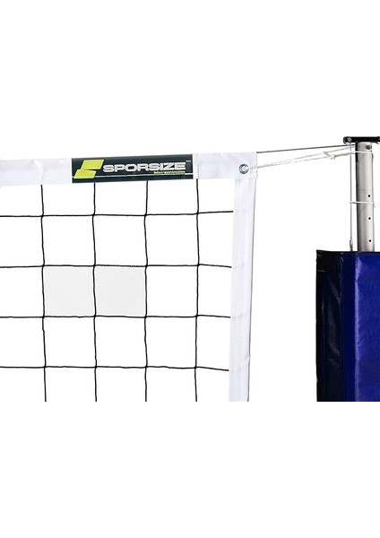 Voleybol Ağı, 4 mm Çelik Halatlı Voleybol Veterineri ve Tüm Hava Koşullarına Uygun - Çubuk Destekli