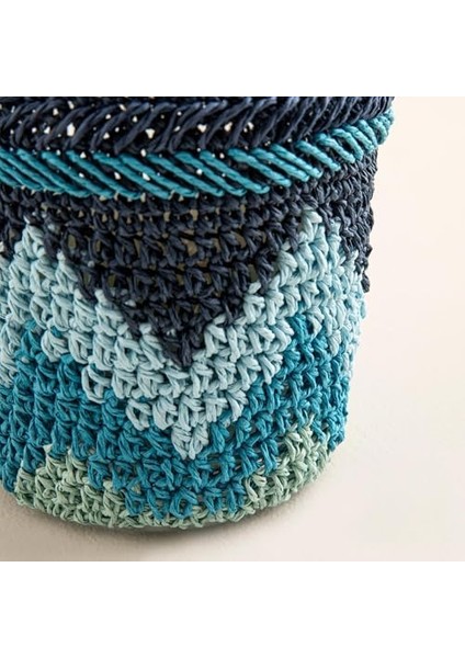 Tığ Işi Kokulu Mum 12X13 cm Mavi modelleri