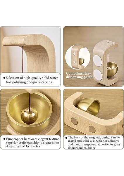 2 Adet Kapı Zili, Manyetikli Bakır Dükkan Çanı, Kapılar, Dükkanlar, Restoranlar, Barlar, Oteller, Kafeler, Ofis Için, 2 Çan ve Yapıştırıcı ile Birlikte (Bakır) modelleri