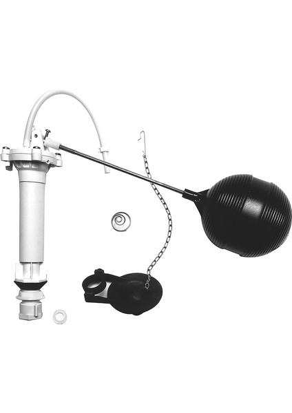 80816 Komple Tuvalet Tamir Takımı Doldurma Vanası, Sineklik, Çubuk, Şamandıra Değiştirme, Beyaz