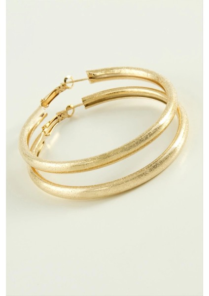 Simli Boru Halka Küpe 5,5 cm