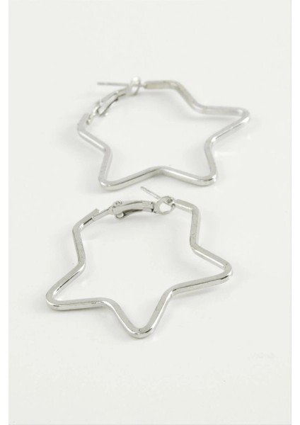 Yıldız Halka Küpe 4 cm