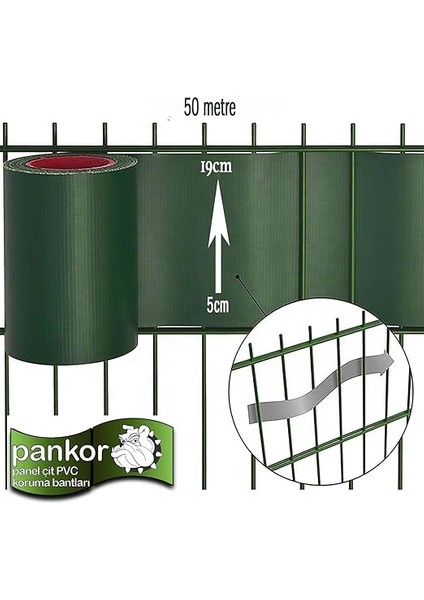 Panel Çit Kapatma Bantları - Yüksek Güvenlik ve Gizlilik Için Dayanıklı, Estetik Koruma Çözümü - Toz, Rüzgar ve Ses Engelleyici, Kolay Montajlı - 50 Metre (Yeşil, 7cm) modelleri