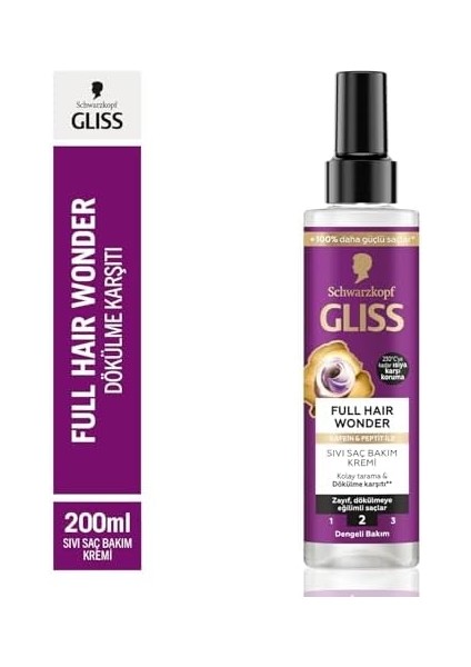Glıss Full Hair Wonder Sıvı Saç Kremi 200 ml modelleri