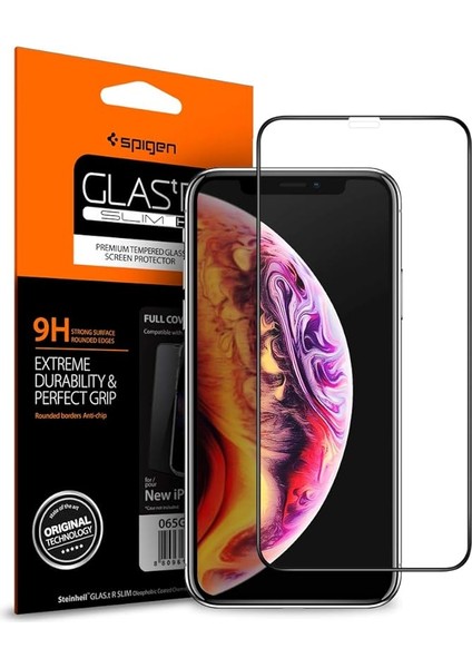 iPhone 11 Pro Max / Xs Max ile Uyumlu Cam Ekran Koruyucu Tam Kaplayan Glas.tr Full Cover Hd Black - 065GL25232