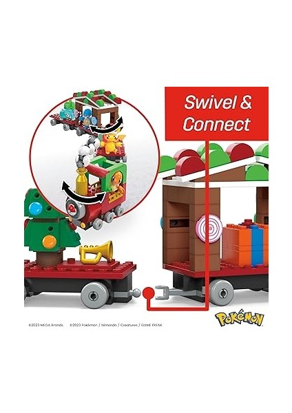 Pokémon™ Tatil Treni 373 Parçasıyla ve Eğlenceli Sürprizlerle Mega Pokémon Tatil Treni Birleştirilebilir Set HHP69 fırsatları