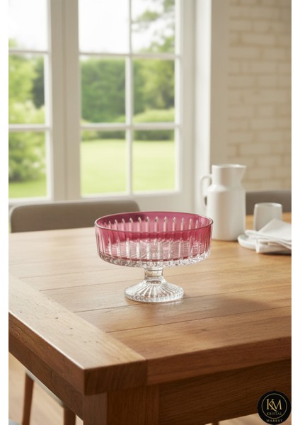 Kristal Kesme Dekor Sofra Kase Sunumluk Meyvelik 25CM