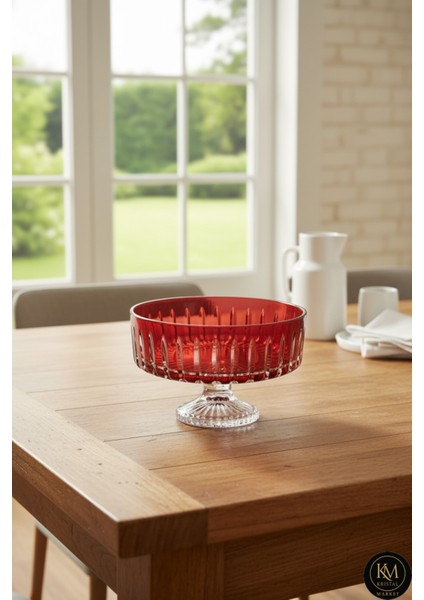 Kristal Kesme Dekor Sofra Kase Sunumluk Meyvelik 25CM