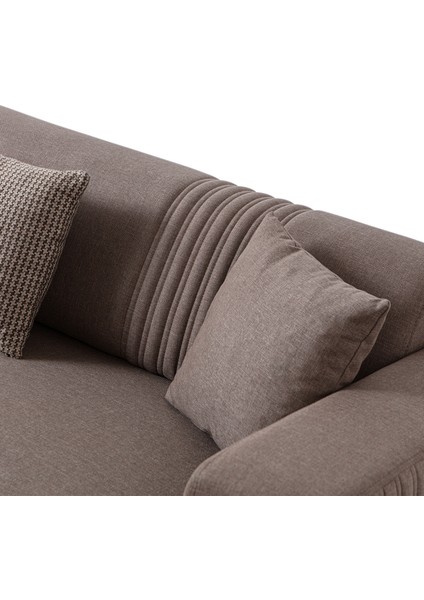 Regnar 3+3 Koltuk Takımı Kahverengi fırsatları