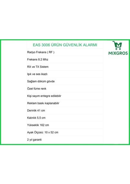 Eas 3006 Mağaza Hırsız Ürün Koruma Alarm Sistemi Radyo Frekans Rf fiyatları