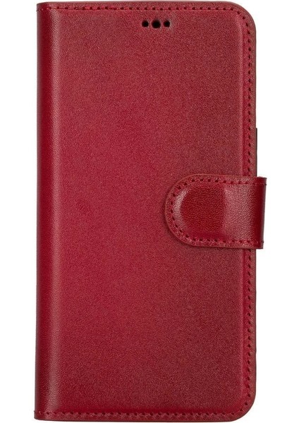 Apple iPhone 15 Uyumlu Deri Cüzdanlı Kılıf Mwwn V4EF Kırmızı fırsatları