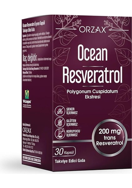 Ocean Resveratrol 200 Mg 30 Kapsül