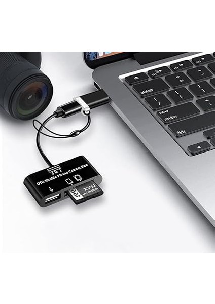 Micro USB 3in1 Sd Micrsd Kart Okuyucu Otg Çevirici Kablosu fiyatları