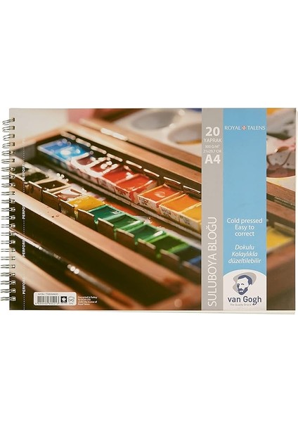 Gogh Suluboya Bloğu 300 gr A4 20 Yaprak Spiralli