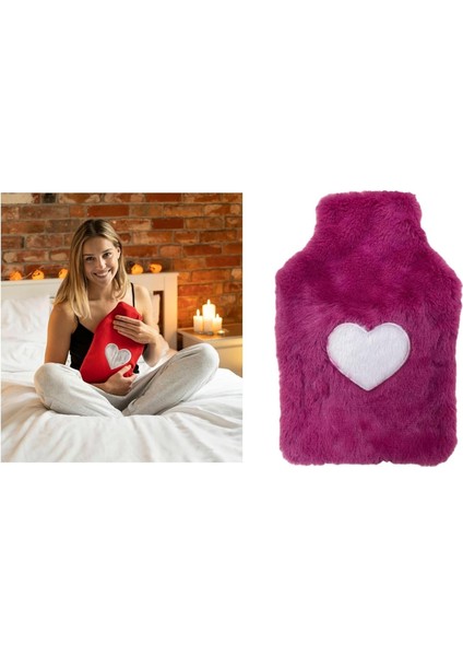 Bosphorus Homi Sıcak Su Torbası Peluş Kalpli,pembe Termofor 29X17CM 750ML fiyatları