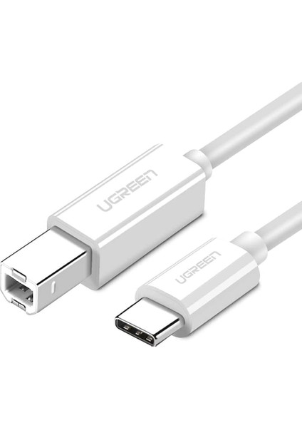 Type-C USB B Yazıcı Kablosu, 1.5 Metre, Beyaz