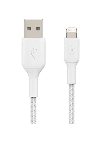 Örgülü Kablosu (Hızlı Şarj - USB Kablosu) Mfi Sertifikalı Şarj Kablosu, Örgülü Kablosu (3m, Beyaz) modelleri