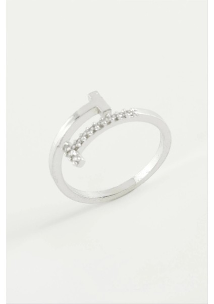 Çivi Zirkon Taşlı Yüzük