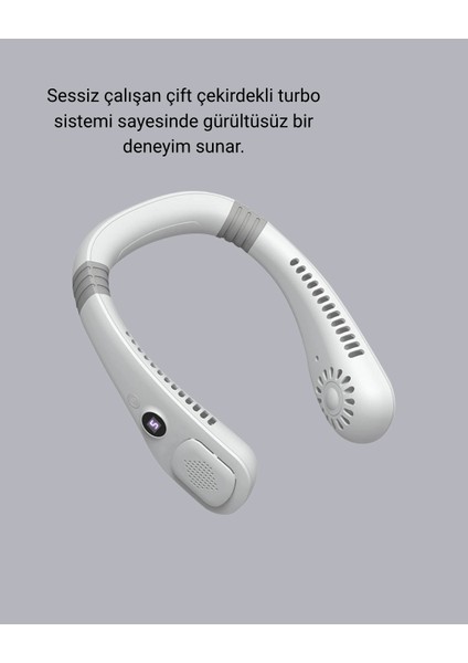 Taşınabilir Boyun Fanı Sessiz Çalışma ve USB Şarj Özellikli modelleri
