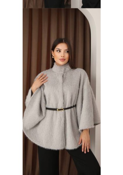 Kadın Önü Çıt Çıt Kapamalı Kemer Detaylı Panço Hırka fiyatları