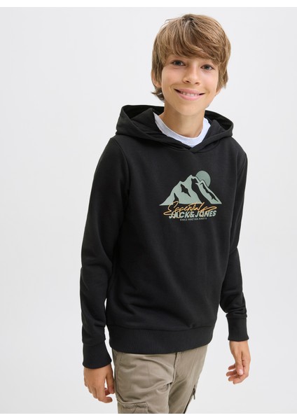 Baskılı Erkek Çocuk Siyah Sweatshırt 12279610 modelleri