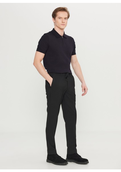 Bağlamalı Bel Normal Paça Jogger Siyah Erkek Pantolon ACE001261525_SYH fiyatları