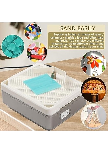 Öğütücü, Çift Katmanlı Vitray Seti, 5 Öğütücü Uçlu Mini Cam Öğütücü Makinesi, 2-3mm Cam Delme, 3-25MM Ark Öğütme, Cam Işleme Sanatları Için indirimleri