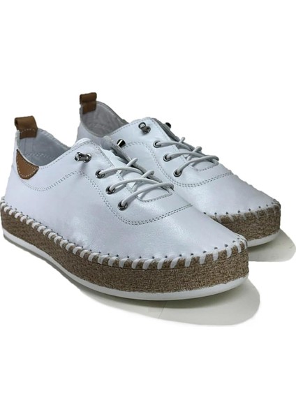 Kadın Hakiki Deri El Dikişli Casual Günlük Ayakkabı