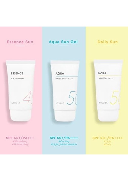 Mıssha Aydınlatıcı ve Nemlendirici Güneş Krem Ex SPF45, Pa 50 Mililitre modelleri