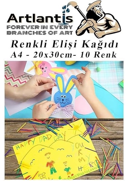 Elişi Kağıdı A4 10 Renk 2 Paket El Işi Kağıdı 10 Lu Kreş Ana Sınıfı Okul Öncesi Sınıf Malzemesi modelleri