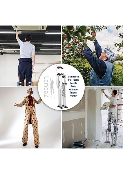 Ayarlanabilir Uzatmalı Ayaklık - Alçıpan Montajı Için Giyilebilir Iskele 45-76 cm modelleri