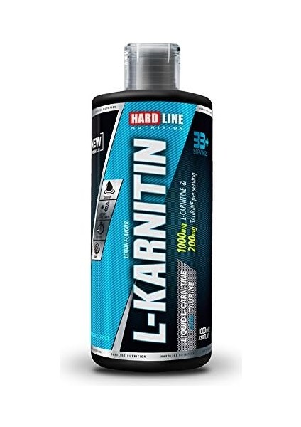Hardline Nutrition L-Karnıtın Sıvı Limon Aromalı, 1000 ml 1 Paket