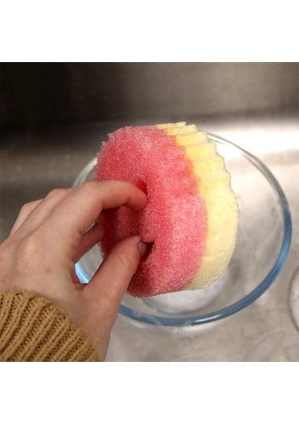 2 Adet - Çift Taraflı Bulaşık Süngeri, Gülen Kedi Yüz Ovucu Dayanıklı Sünger, Scrub And Sponge fiyatları