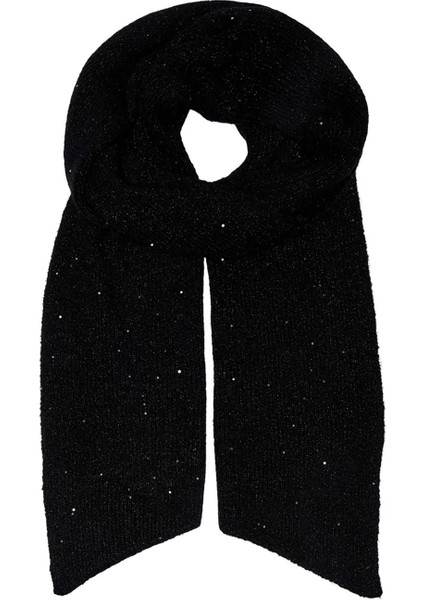 Kadın Onlsola Simli ve Pul Detaylı Yün Atkı 15349813 Siyah