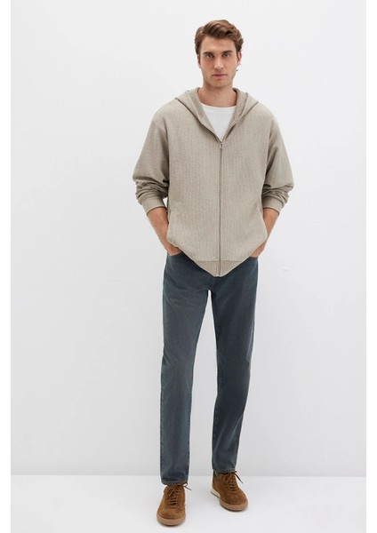 Erkek Kapüşonlu Fermuarlı Sweatshirt M0S10520 Sis Gri fiyatları