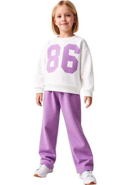 Kız Çocuk Pamuklu Baskılı Oversize Eşofman Takımı Rahat ve Şık Günlük Giyim Kaliteli Şık Rahat fırsatları