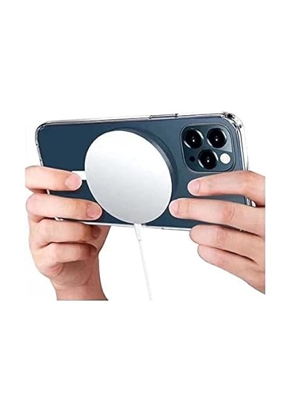 Trend iPhone 13 Için Magsafe Kablosuz Şarj Özellikli Çok Şık Kristal Şeffaf Kılıf Telefonunuzu Tam Korur indirimleri